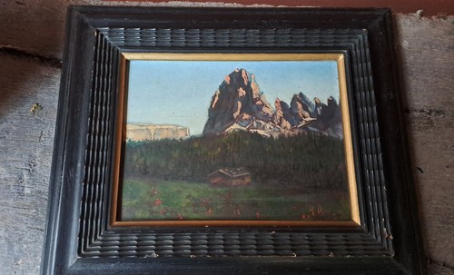 Quadro sassolungo val - sassolungo-,