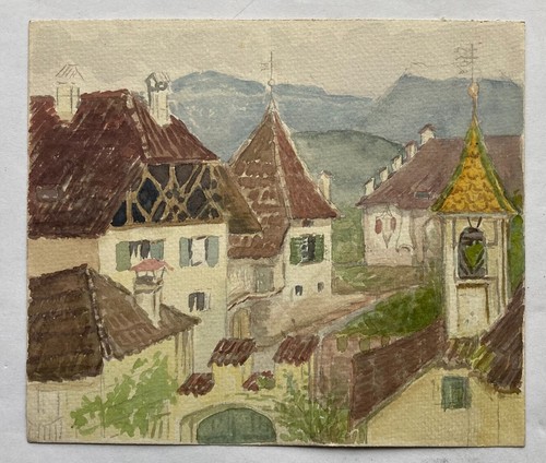 Acquerello impressionista 1930 - acquerello,