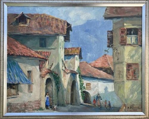 Quadro olio case appiano - quadro,